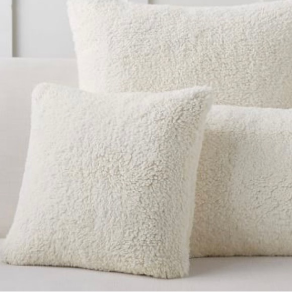 Pottery Barn Accents Pottery Barn Faux Sheep Skin Pillow Cover And